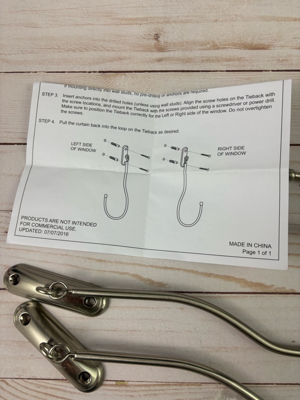 Ballard Designs Drapery Hardware Tiebacks Set of 2 Polished Nickel WY001 - Picture 3 of 6